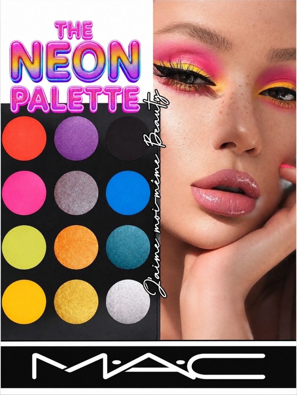 MAC It's Designer Neon Art Library Eyeshadow Palette Shimmer & Matte Neon Colors